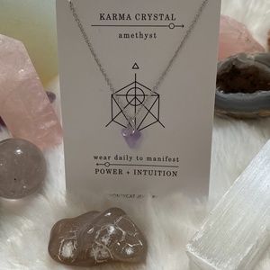 Amethyst Gemstone Crystal Choker Necklace